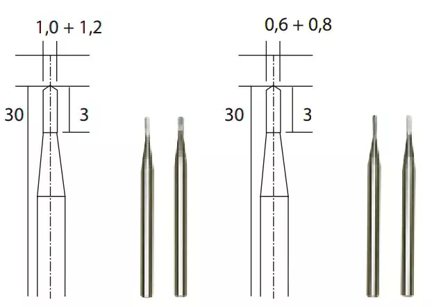 Proxxon kovametallijyrsinterÃ¤t (28320/28321) - Tarkkuuskoneen jyrsinterät - 101489 - 1