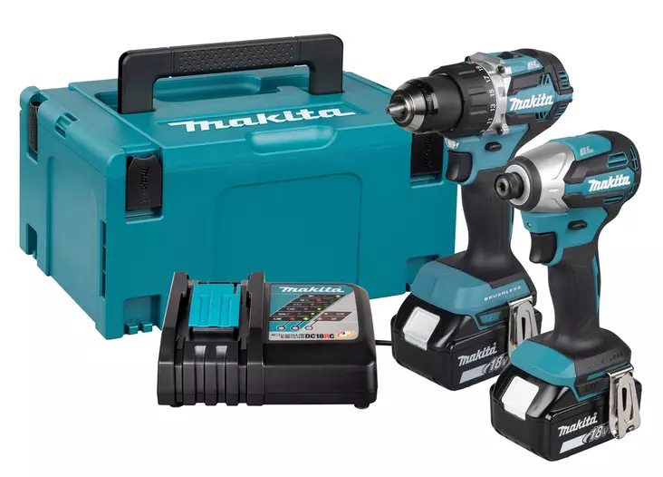 Makita DLX2576TJ 18V LXT -akkukonesarja (DDF484 + DTD158, 2x 5.0Ah, DC18RC & Makpac) - Makita Akkukonesarjat - DLX2576TJ - 1